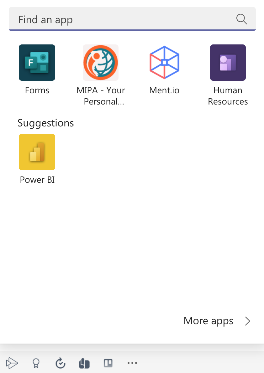 Find Microsoft Forms app